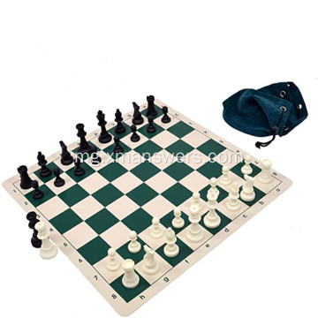 Silicone Chess Set miaraka amin&#39;ny Chess Board Chess Mat